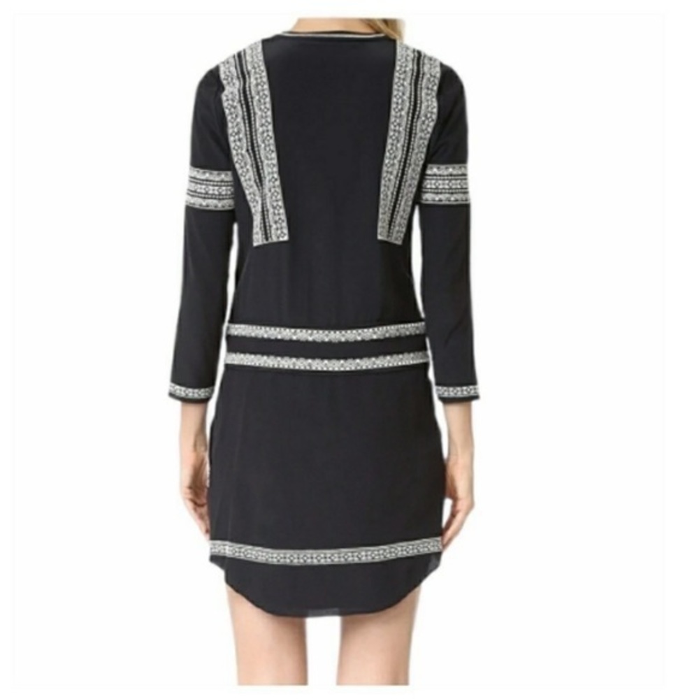 Black and White Embroidered Dress - Picture 3 of 8